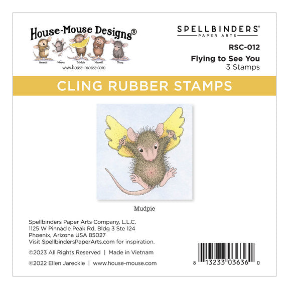 Spellbinders - House-Mouse Designs Everyday Collection - Cling Stamps - Flying to See You