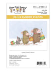 Spellbinders - House-Mouse Holiday Collection - Cling Stamp - Drummer Mice