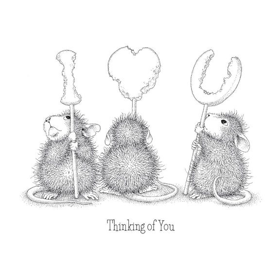 Spellbinders - House-Mouse Winter Collection - Cling Stamp - We Heart You