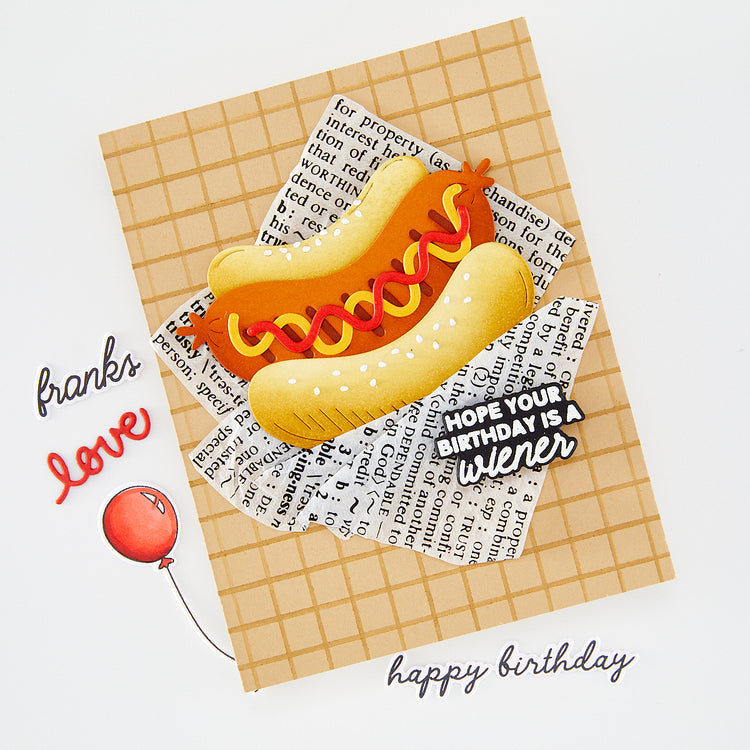 Hero Arts - Coney Club Collection - Dies - Hot Diggity Dog - Scratch &amp; Dent
