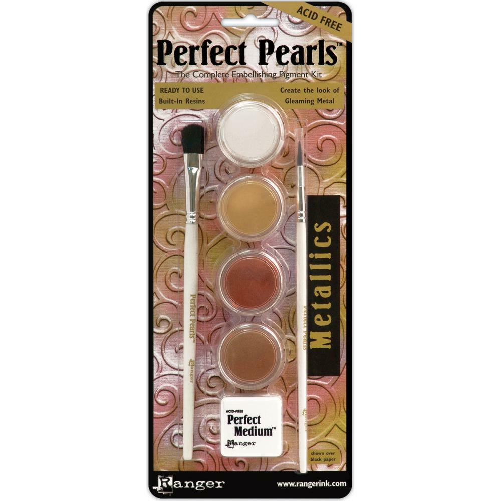 Ranger Ink - Perfect Pearls Pigment Powder - Metallics Kit-ScrapbookPal