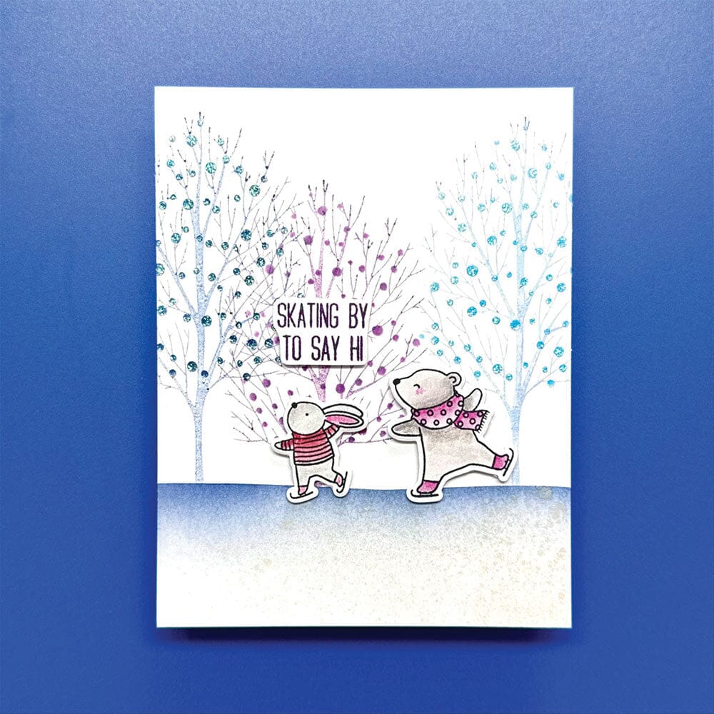 Ranger Ink - Simon Hurley - Clear Stamps &amp; Dies - Skating By-ScrapbookPal