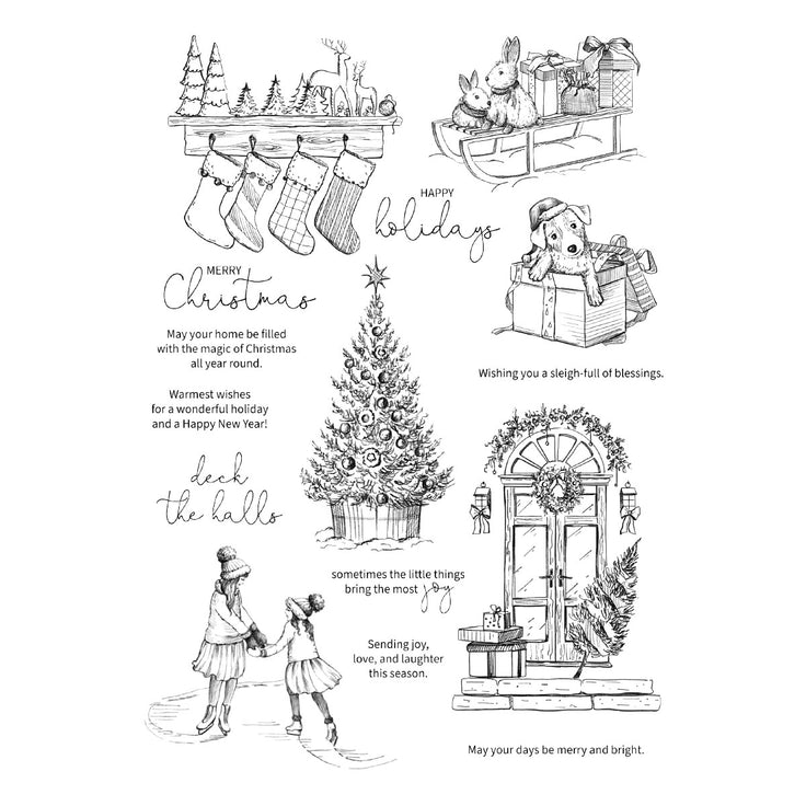 Ranger Ink - Simon Hurley - Clear Stamps &amp; Dies - Sketched Christmas-ScrapbookPal