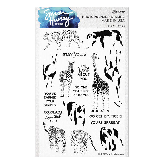 Ranger Ink - Simon Hurley - Clear Stamps - Wild About You-ScrapbookPal
