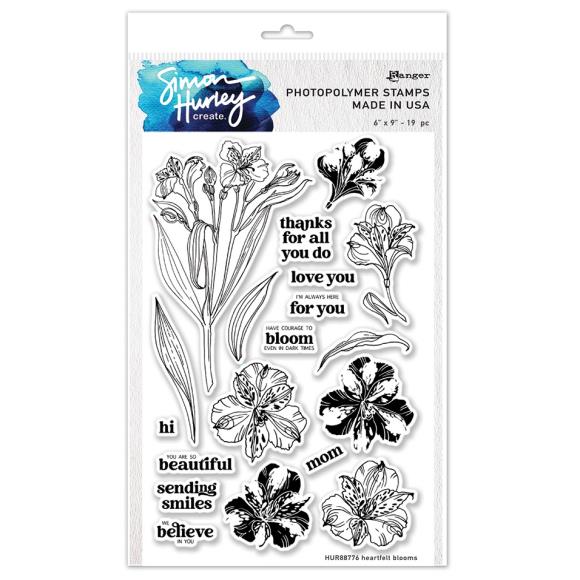 Ranger Ink - Simon Hurley - Stamps &amp; Dies - Heartfelt Blooms-ScrapbookPal