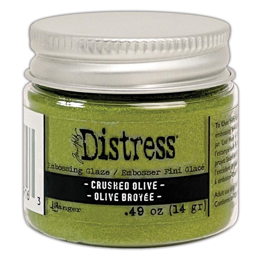 Ranger Ink - Tim Holtz - Distress Embossing Glaze - Crushed Olive-ScrapbookPal