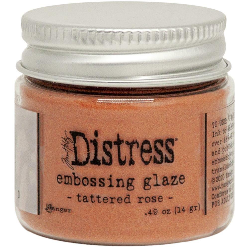 Ranger Ink - Tim Holtz - Distress Embossing Glaze - Tattered Rose-ScrapbookPal