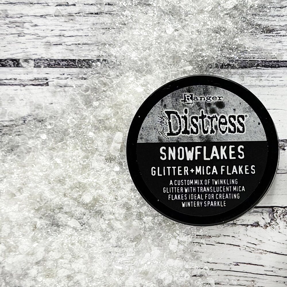 Ranger Ink - Tim Holtz - Distress Glitter + Mica Flakes - Snowflakes-ScrapbookPal