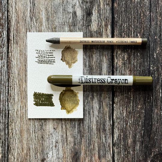 Ranger Ink - Tim Holtz - Distress Watercolor Pencil - Scorched Timber-ScrapbookPal