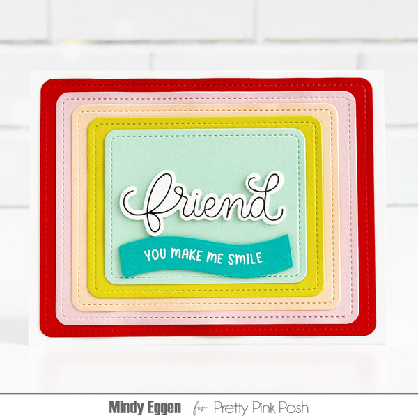 Pretty Pink Posh - Dies - Rounded Stitched Rectangles