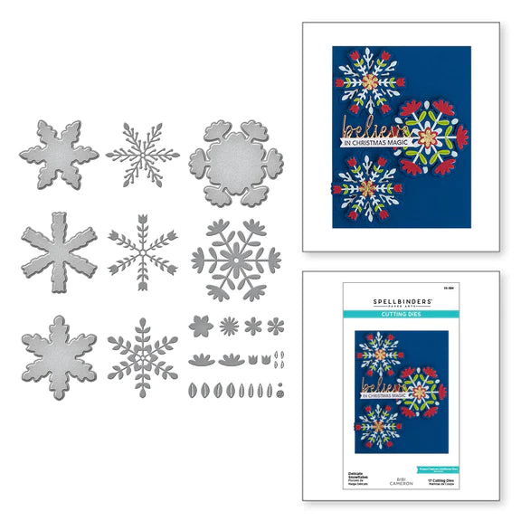 Spellbinders - Bibi's Snowflakes Collection - Dies - Delicate Snowflakes