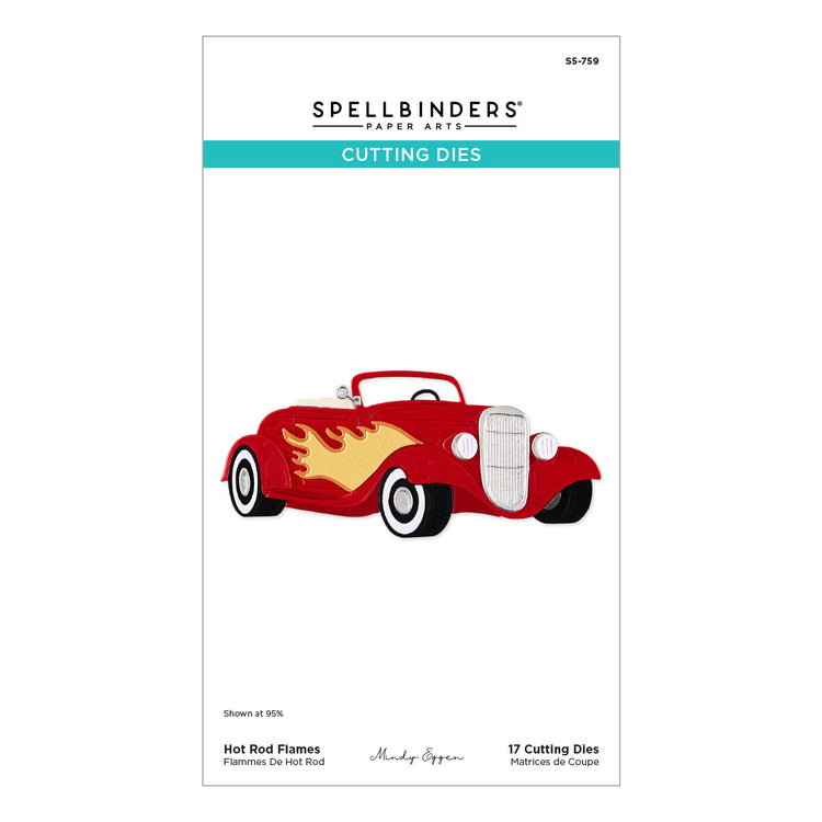 Spellbinders - Classic Road Legends 2.0 Collection - Dies - Hot Rod Flames - Scratch &amp; Dent
