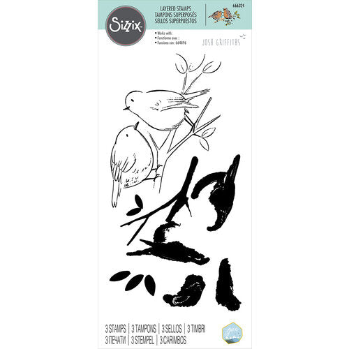Sizzix - Clear Stamps - Layered Garden Birds
