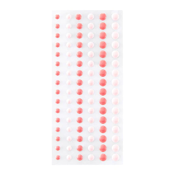 Spellbinders - Card Shoppe Essentials - Enamel Dots - Dimensional Two Tone Pink