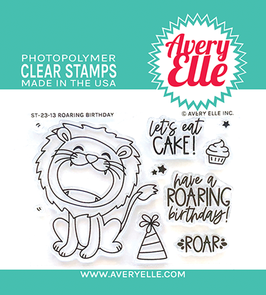 Avery Elle - Clear Stamps - Roaring Birthday