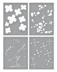 Spellbinders - Flower Market Collection - Stencils - Blossoming Flowers