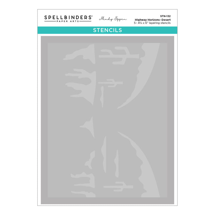 Spellbinders - Classic Road Legends 2.0 Collection - Stencils - Highway Horizons-Desert - Scratch &amp; Dent
