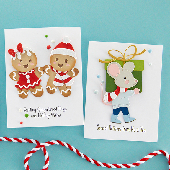 Spellbinders - Dancin' Christmas Collection - Clear Stamps - Dancin' Christmas Sentiments