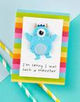 Spellbinders - Monster Birthday Collection - Clear Stamps - Monster Birthday Sentiments
