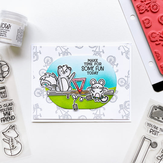 Catherine Pooler Designs - Cling Stamps - Poppin' Wheelies