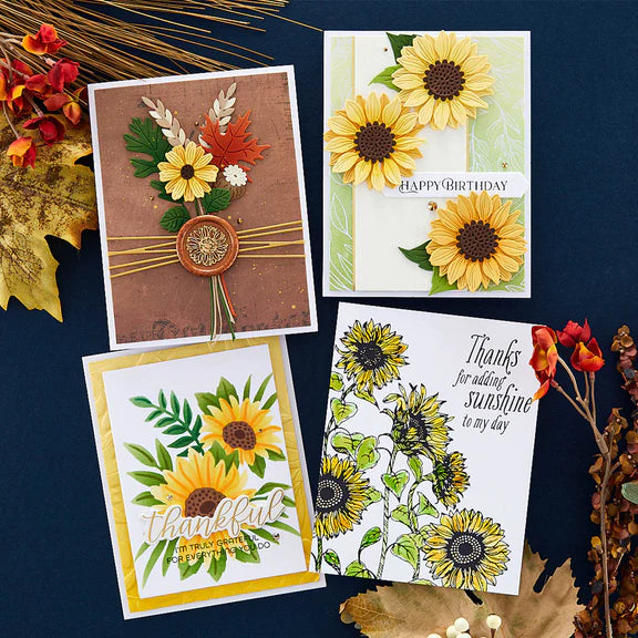 Spellbinders - Serenade of Autumn Collection - Wax Seal Stamp - Sunflower