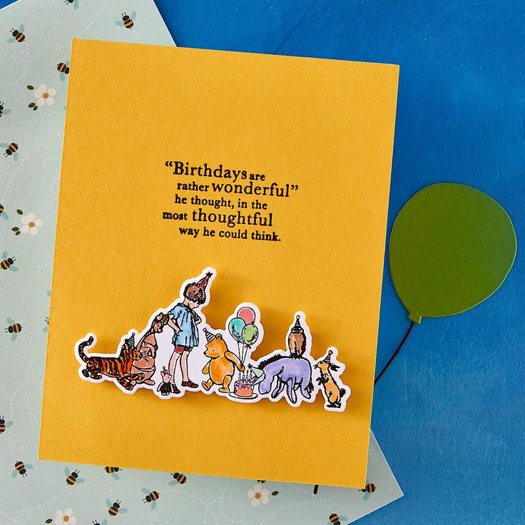 Simple Stories - Say Cheese Classic Pooh Birthday Collection - Clear Stamps & Dies - Make a Wish!-ScrapbookPal