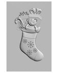 Sizzix - 3-D Impresslits Embossing Folder - Christmas Stocking-ScrapbookPal