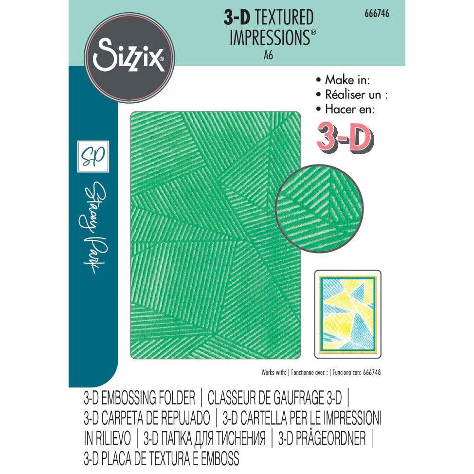 Sizzix - 3-D Textured Impressions Embossing Folder - Cosmopolitan, Down the Line-ScrapbookPal