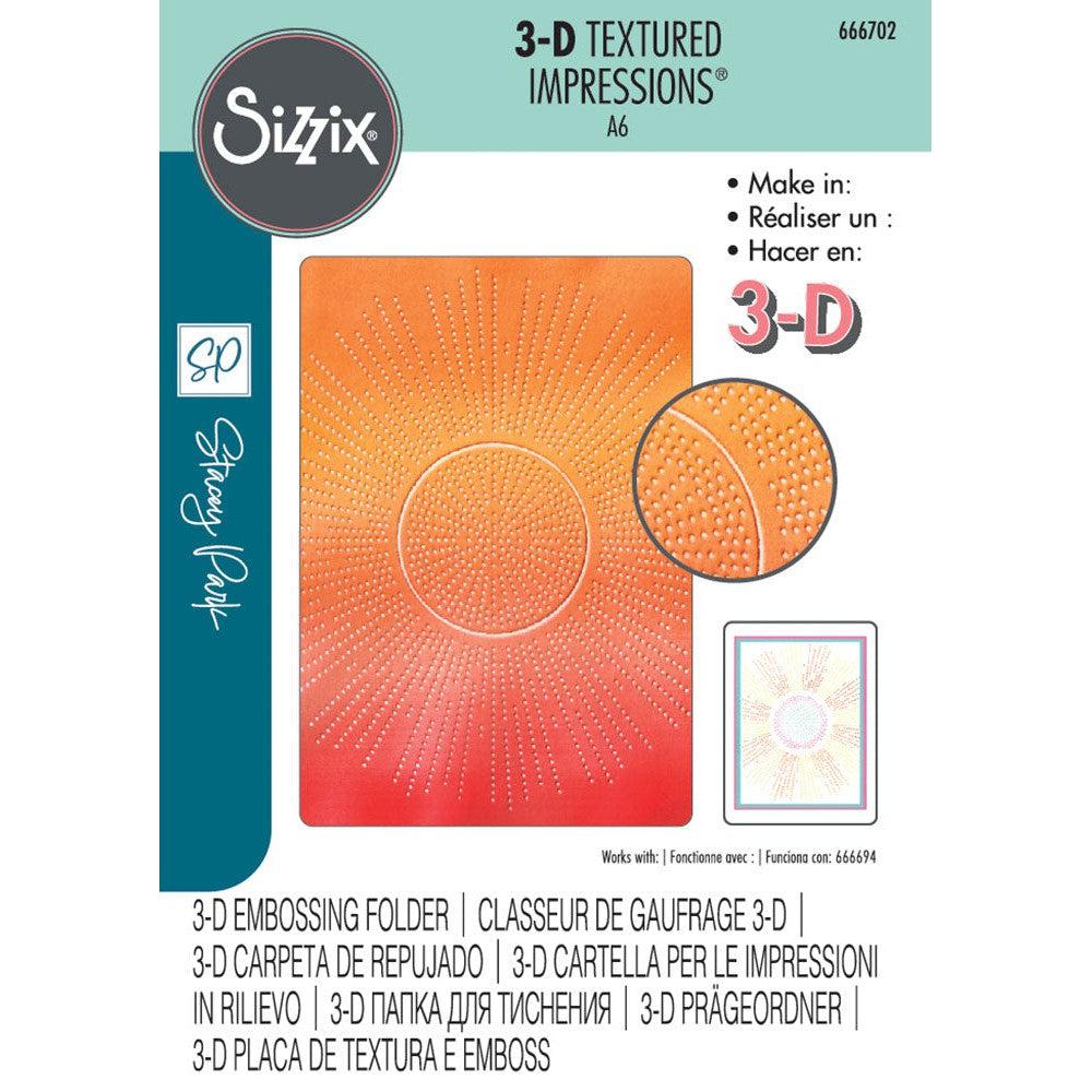 Sizzix - 3-D Textured Impressions Embossing Folder - Cosmopolitan, Shine Bright-ScrapbookPal