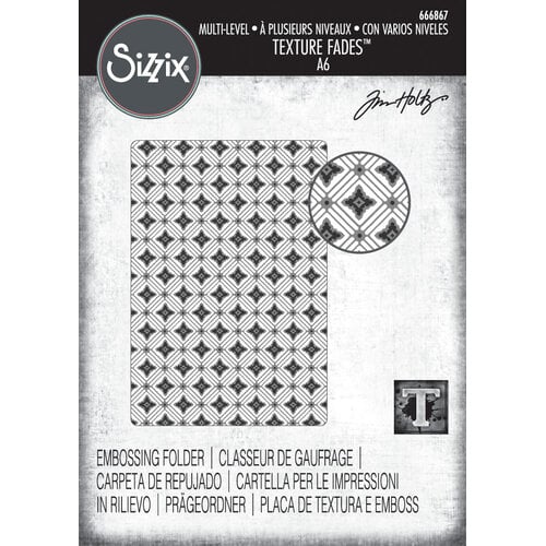 Sizzix - 3-D Textured Impressions Embossing Folder - Vault Diamonds-ScrapbookPal