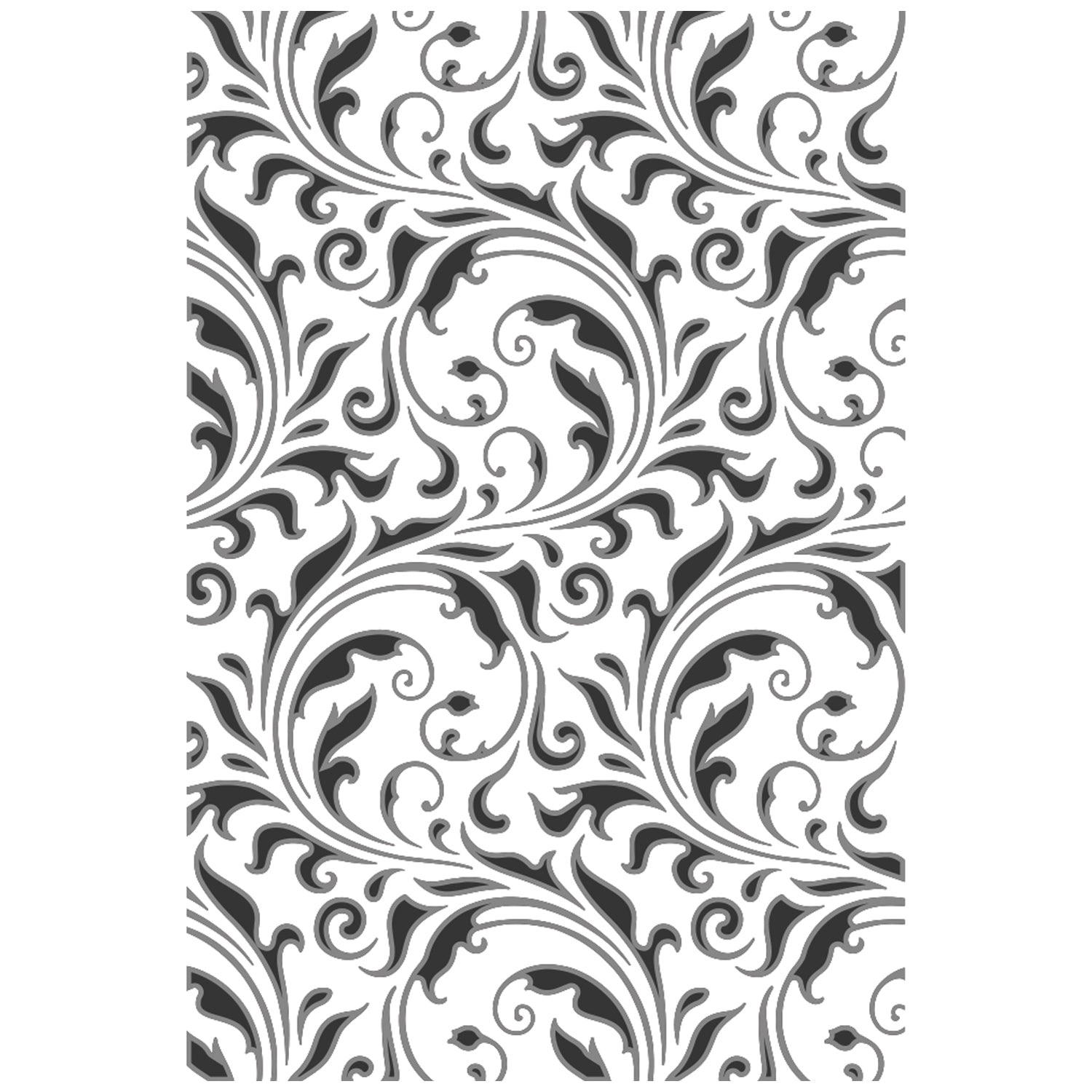 Sizzix - 3-D Textured Impressions Embossing Folder - Vault Flourish-ScrapbookPal