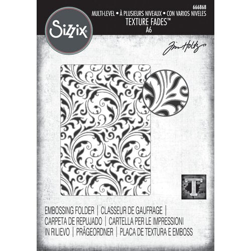 Sizzix - 3-D Textured Impressions Embossing Folder - Vault Flourish-ScrapbookPal