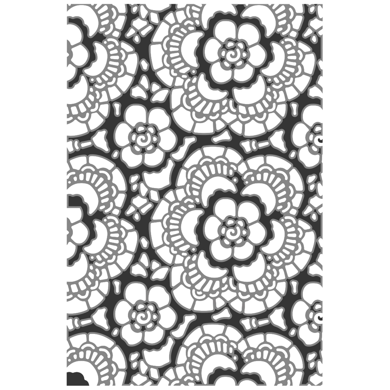 Sizzix - 3-D Textured Impressions Embossing Folder - Vault Lace-ScrapbookPal
