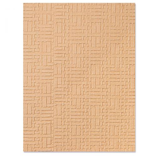 Sizzix - 3-D Textured Impressions Embossing Folder - Woven Leather-ScrapbookPal