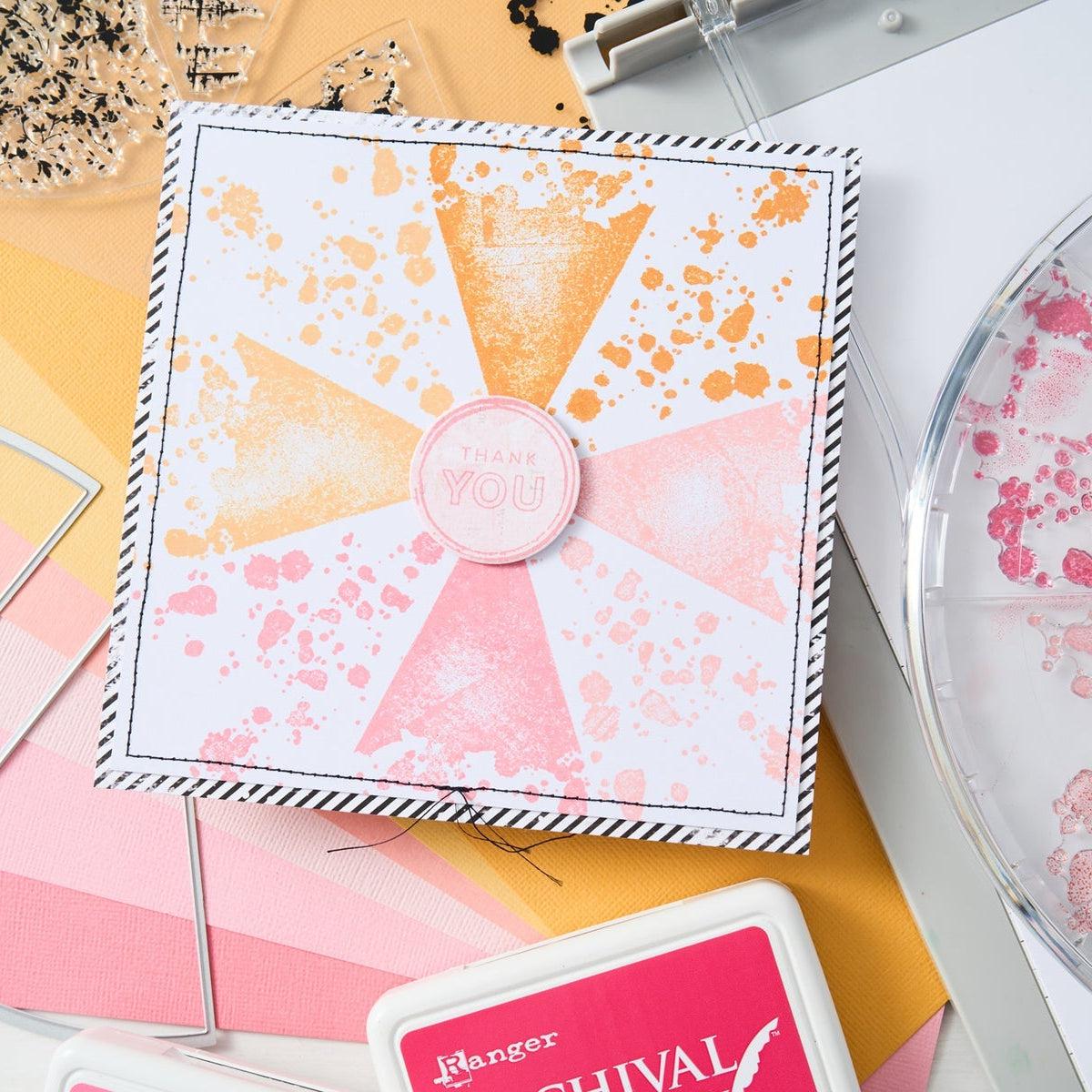 Sizzix - 49 and Market - Framelits Dies w/Stamps - Build-a-Burst Painterly - Scratch & Dent-ScrapbookPal