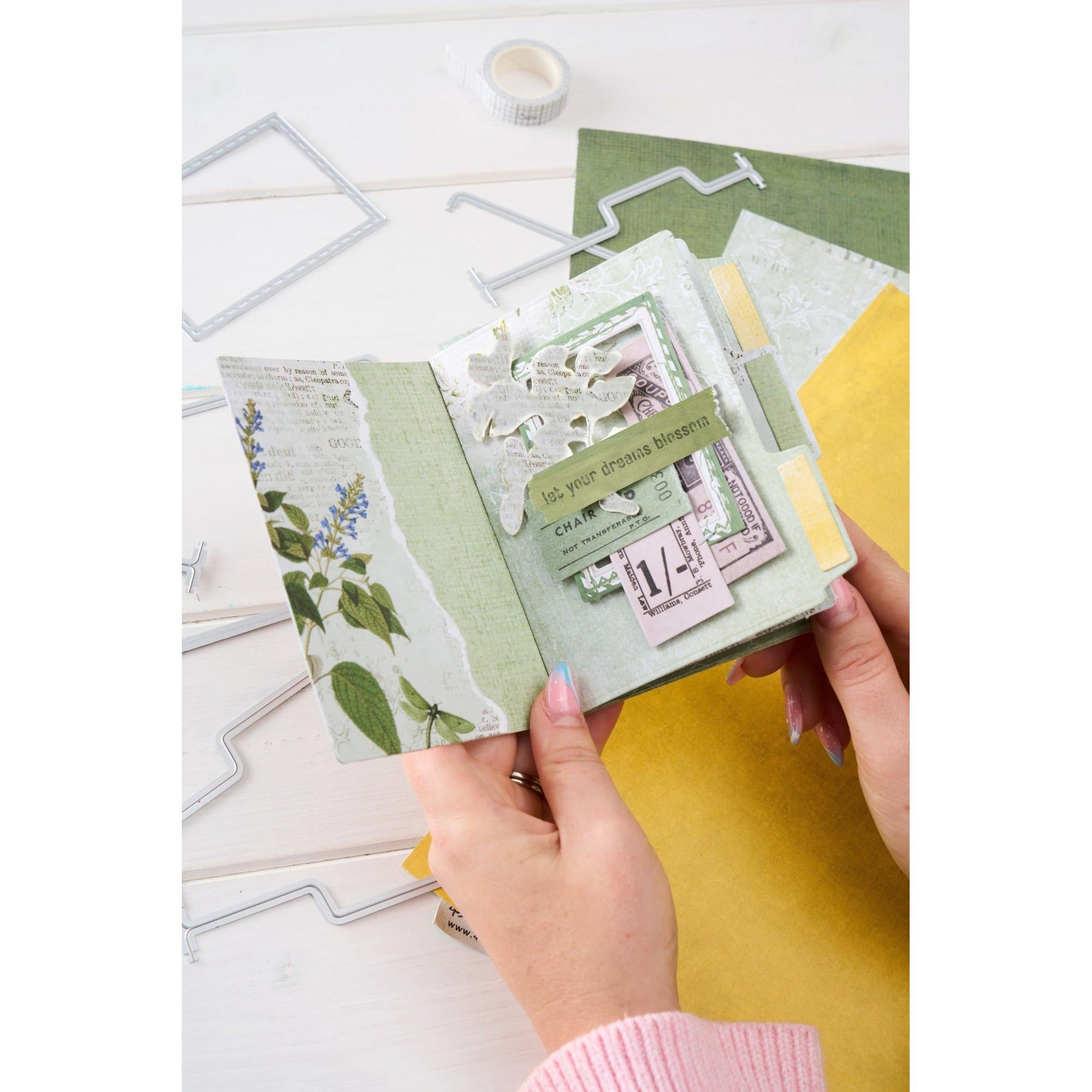 Sizzix - 49 and Market - Thinlits Dies - Snap and Swap File Folders-ScrapbookPal