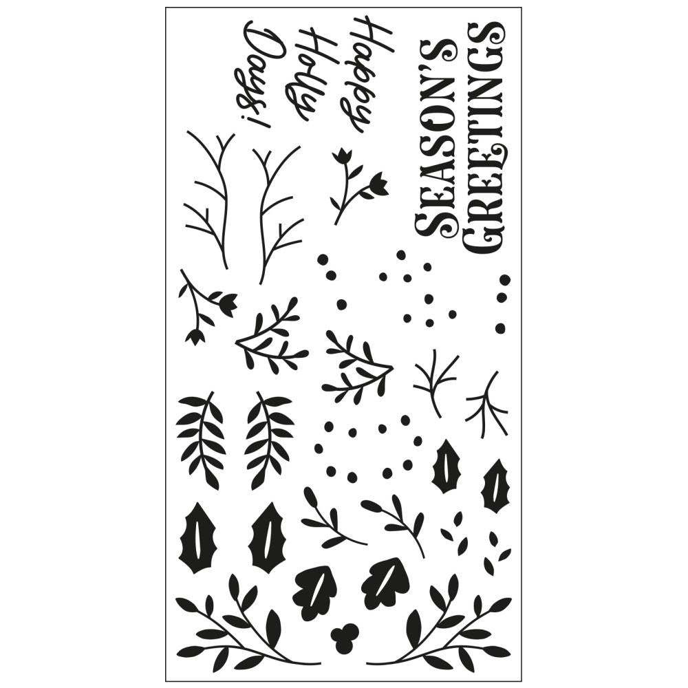 Sizzix - Catherine Pooler - Clear Stamps - Happy Holly Days-ScrapbookPal