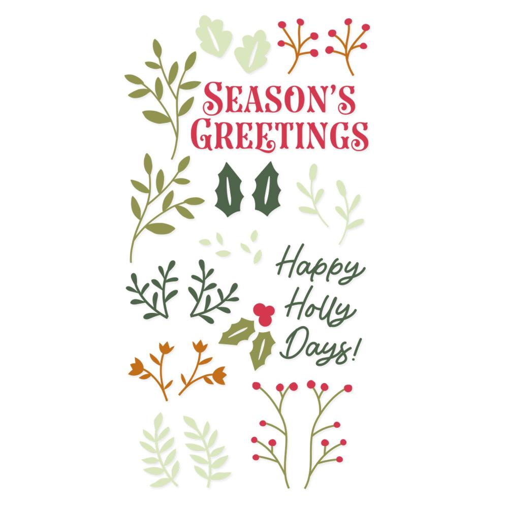 Sizzix - Catherine Pooler - Clear Stamps - Happy Holly Days-ScrapbookPal