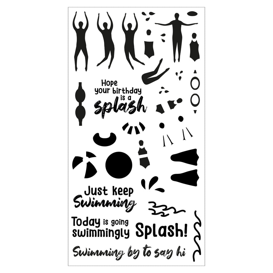 Sizzix - Catherine Pooler - Clear Stamps - Synchronized Swimmers-ScrapbookPal