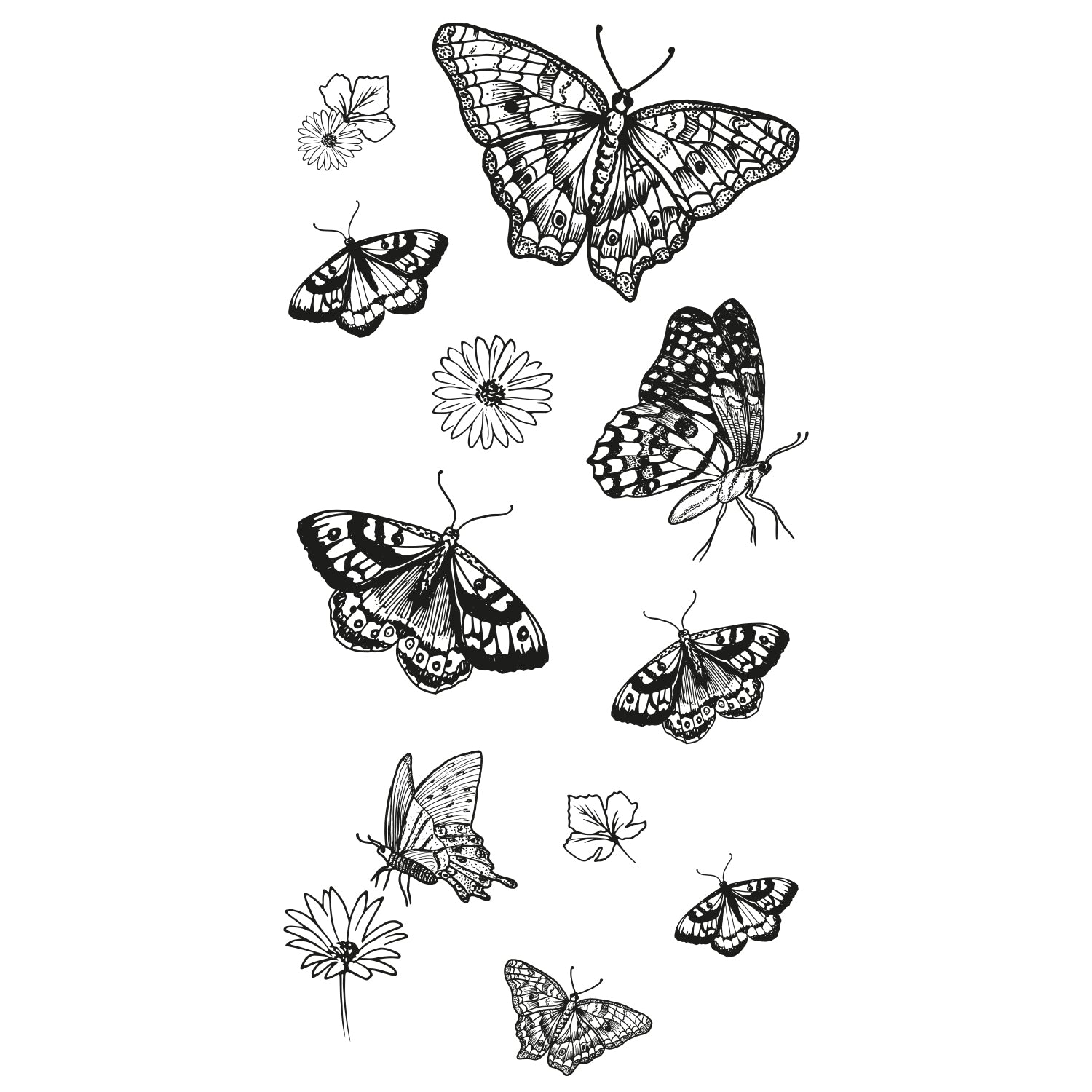 Sizzix - Clear Stamps - Nature Butterflies-ScrapbookPal