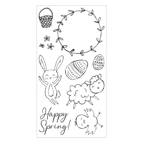 Sizzix - Clear Stamps - Spring Essentials-ScrapbookPal