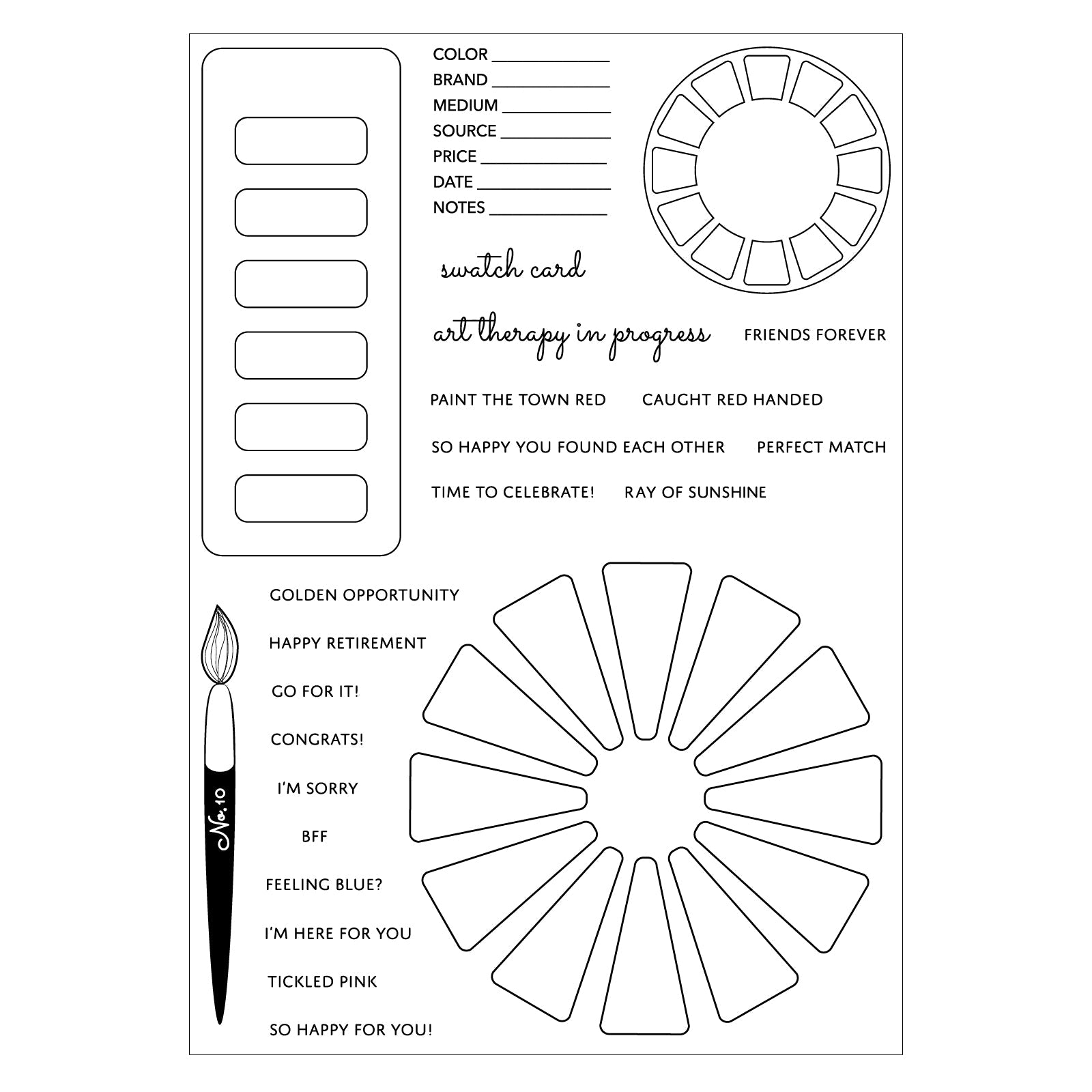 Sizzix - Clear Stamps - Swatch Cards-ScrapbookPal