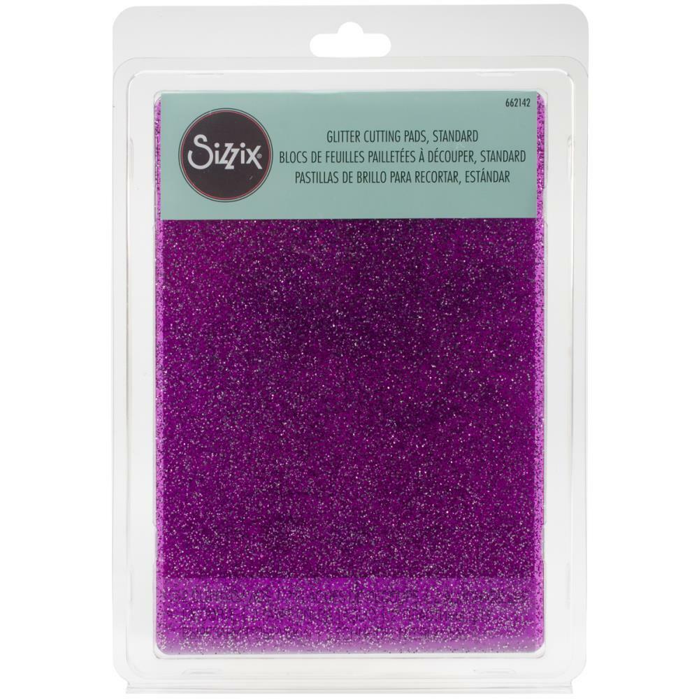 Sizzix - Cutting Pads - Standard, Purple w/Silver Glitter-ScrapbookPal