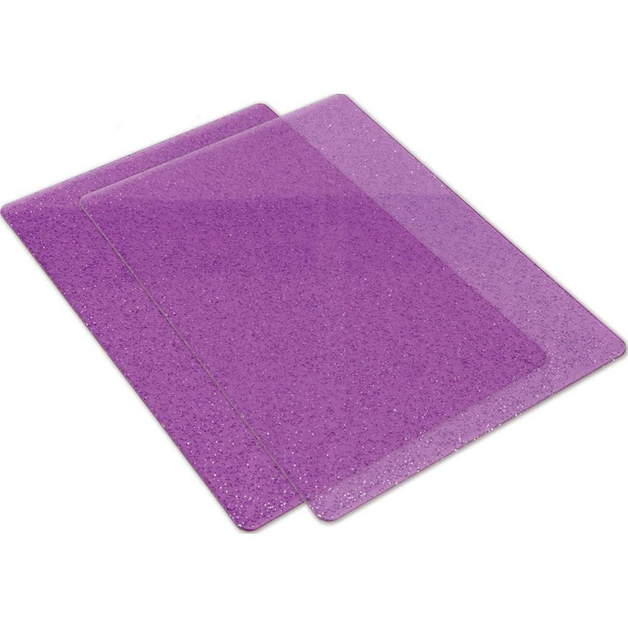 Sizzix - Cutting Pads - Standard, Purple w/Silver Glitter-ScrapbookPal