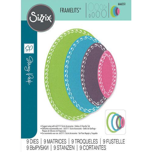 Sizzix - Fanciful Framelits Dies - Clare Classic Ovals-ScrapbookPal