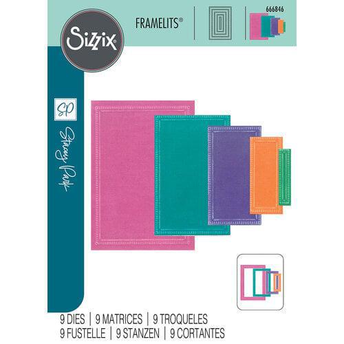 Sizzix - Fanciful Framelits Dies - Fanciful Reversed, Renee Deco Rectangles-ScrapbookPal