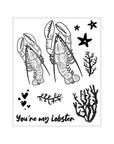 Sizzix - Framelits Dies w/Stamps - You’re my Lobster-ScrapbookPal