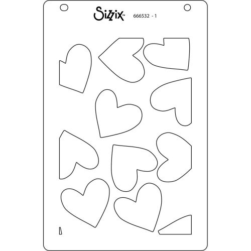 Sizzix - Layered Stencils - Mark Making Hearts-ScrapbookPal