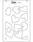 Sizzix - Layered Stencils - Mark Making Hearts-ScrapbookPal