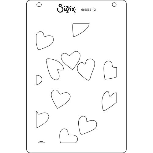 Sizzix - Layered Stencils - Mark Making Hearts-ScrapbookPal